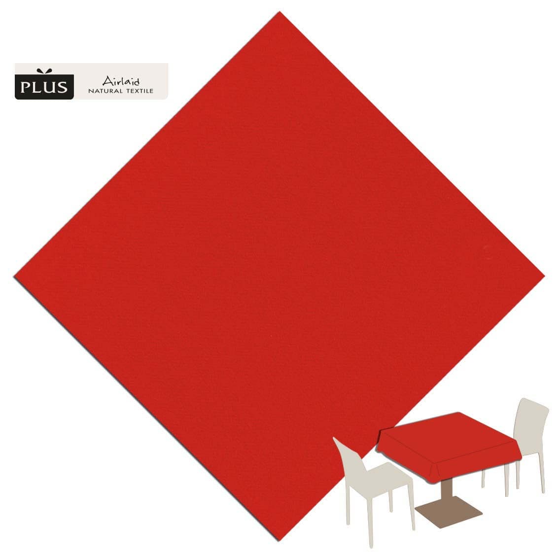 Tovaglia Rosso Plus cm. 120X120 - 100 pz.