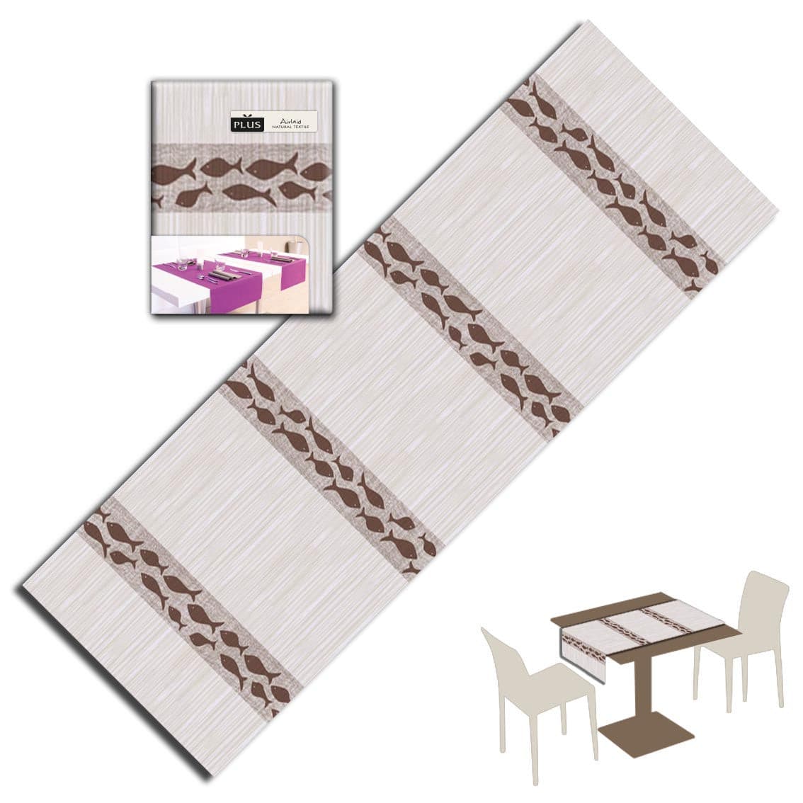 Runner Marea Cacao Plus cm. 120X48 - 200 pz.