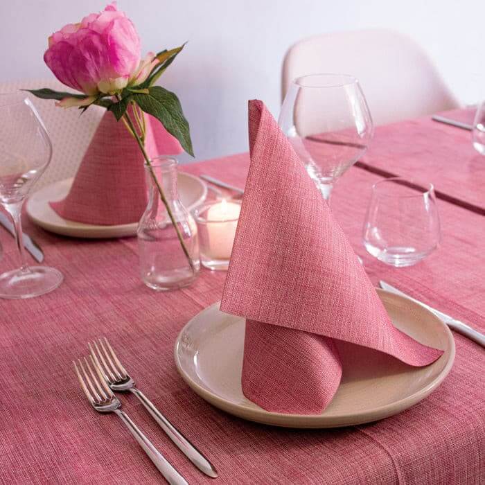 Tovaglia Flem Bordeaux Plus cm. 100x100 - 100 pz.