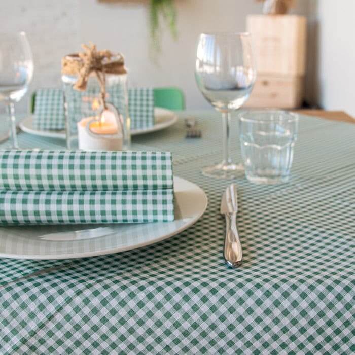 Set 6 Tovaglioli Stoffa Quadretti Rossi 45x45cm - Cotone, Per Casa E Feste - Foto 12