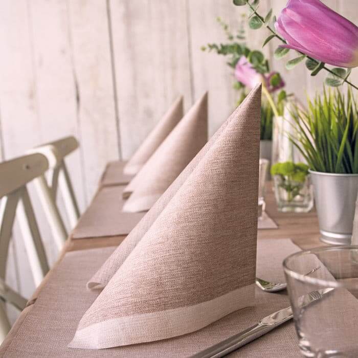 Tovagliolo Jolie Nocciola Onda Airwave cm. 40X40 - 800 pz.