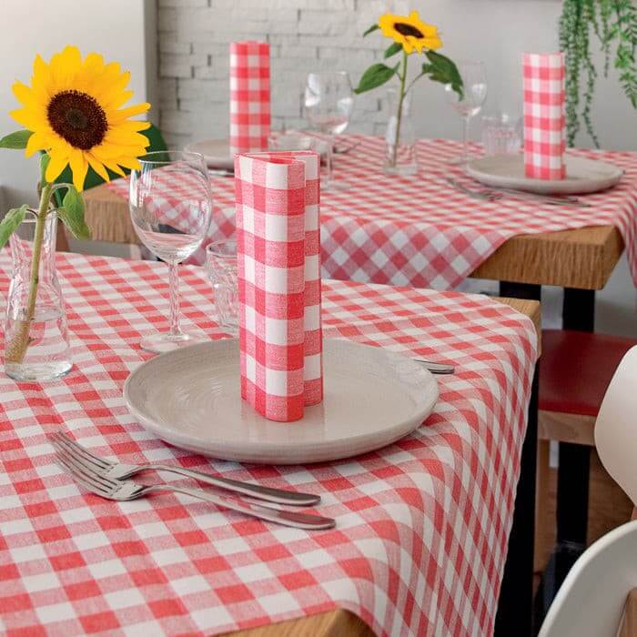 Tovaglia Oste Rosso Plus cm. 140x140 - 60 pz.