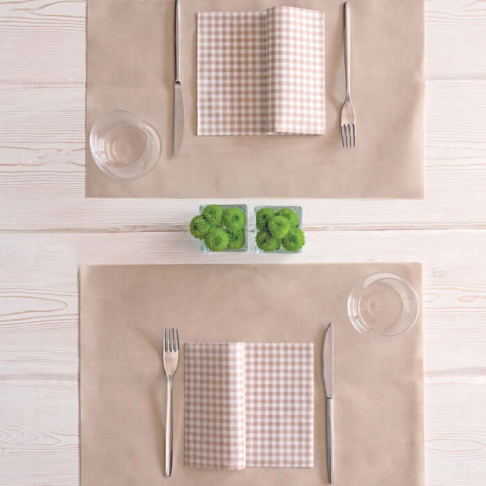 Tovagliolo Vichy Sabbia Airwave cm. 33X33 - 1000 pz.