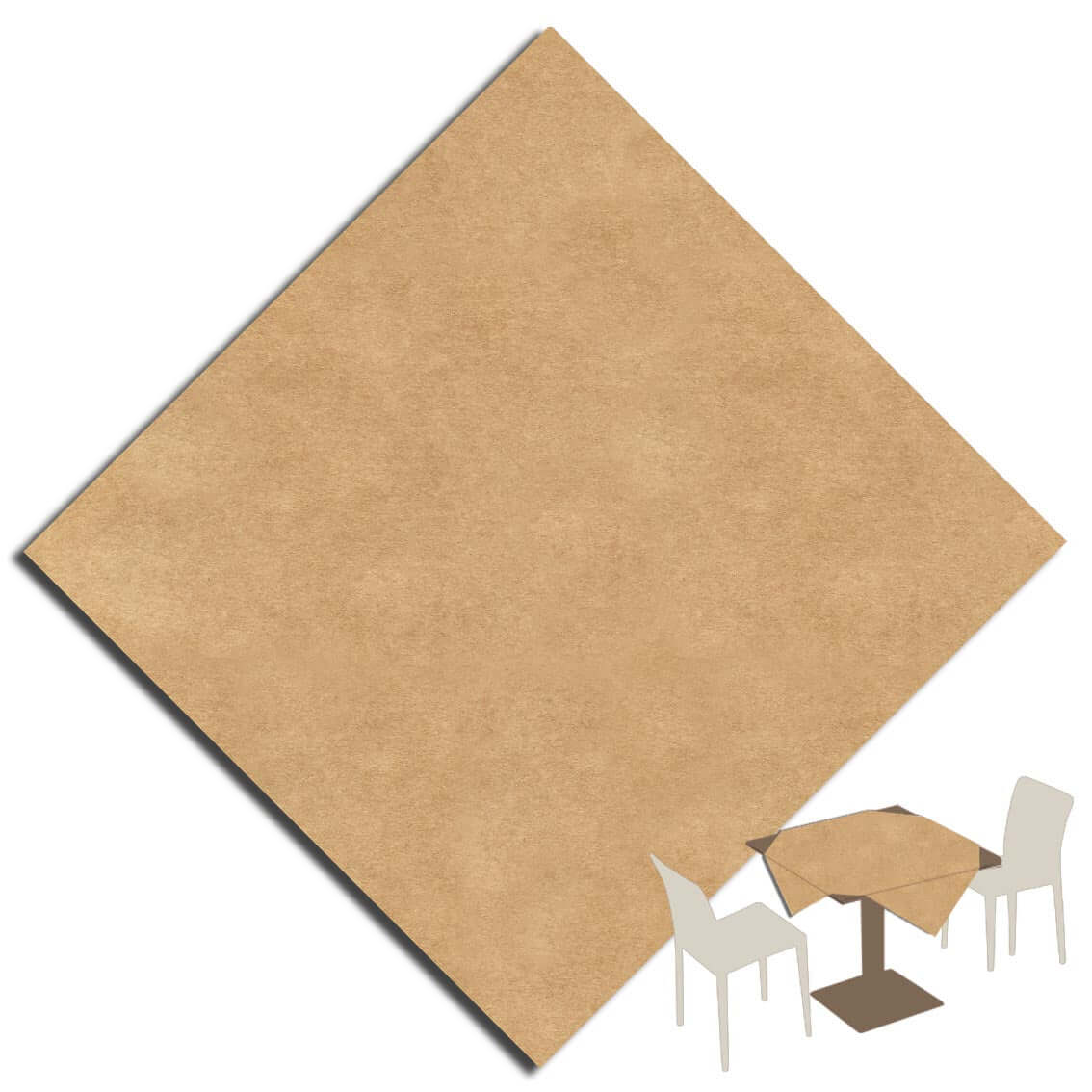 Tovaglia Paglia Rustico cm. 100X100 - 200 pz.