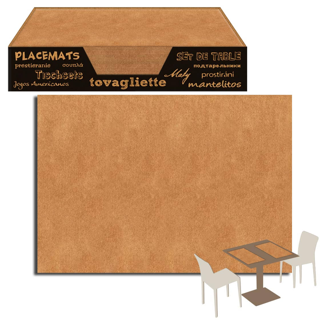 Tovaglietta Neutro Rustico cm. 35X50 - 750 pz.