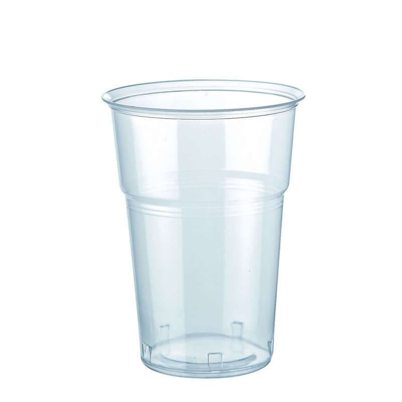 Bicchiere in Plastica Eco Trasparente da 300 ml. - Tacca 0,25 - Cartone da 1000 pz. 50 pz. x 20