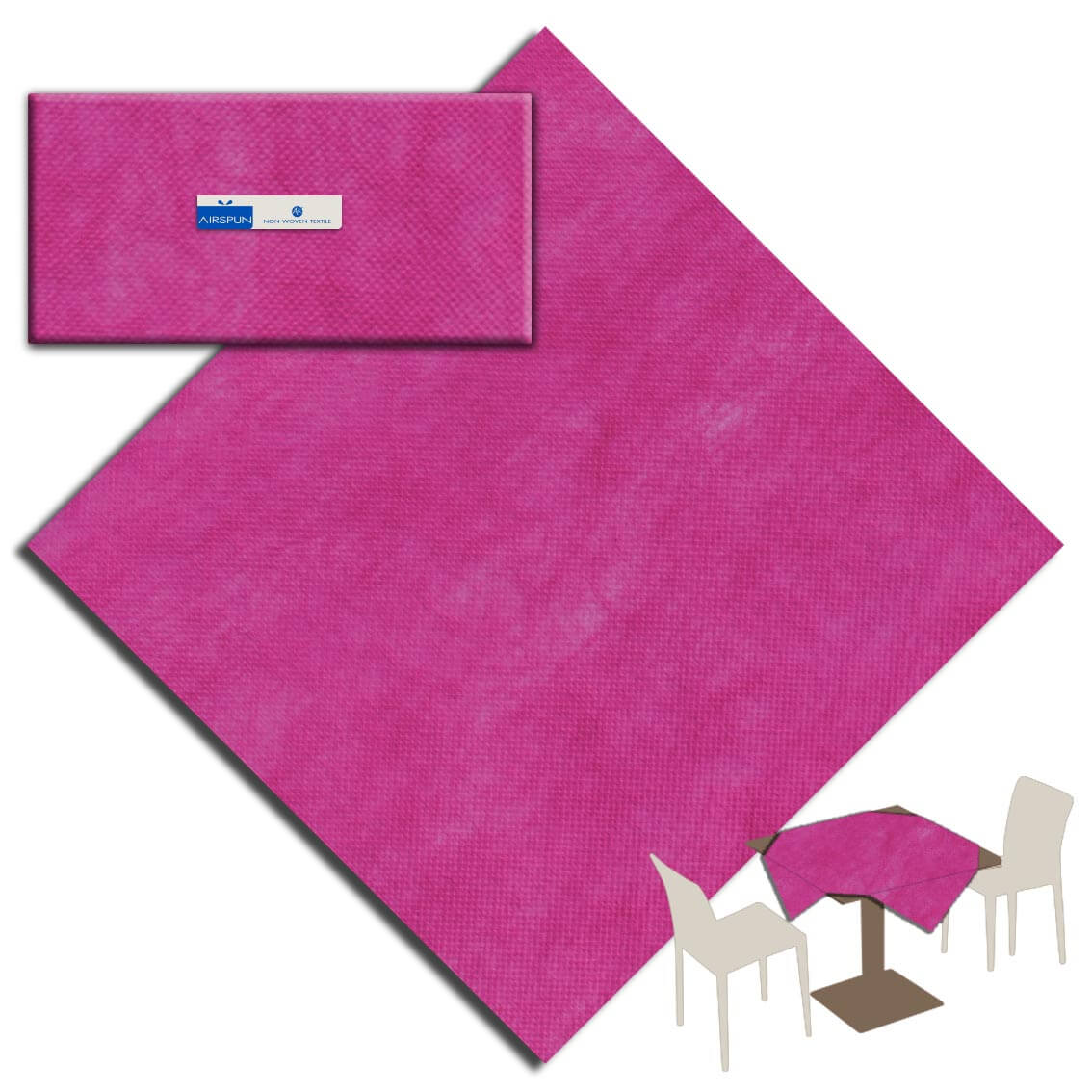 Tovaglia TNT 100X100 Fuxia Airspun - 100 pz.
