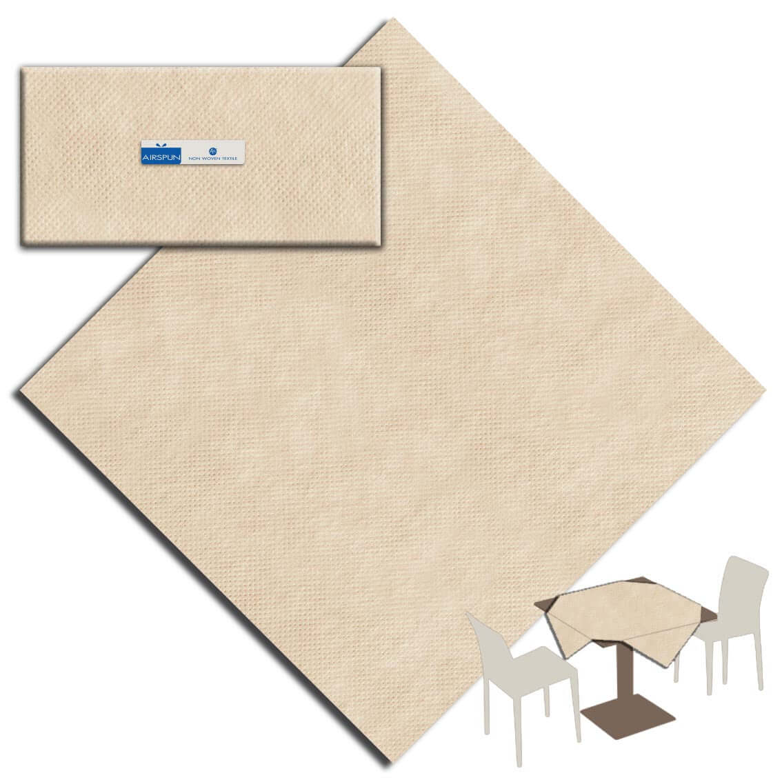 Tovaglia TNT 100X100 Sabbia Airspun - 100 pz.