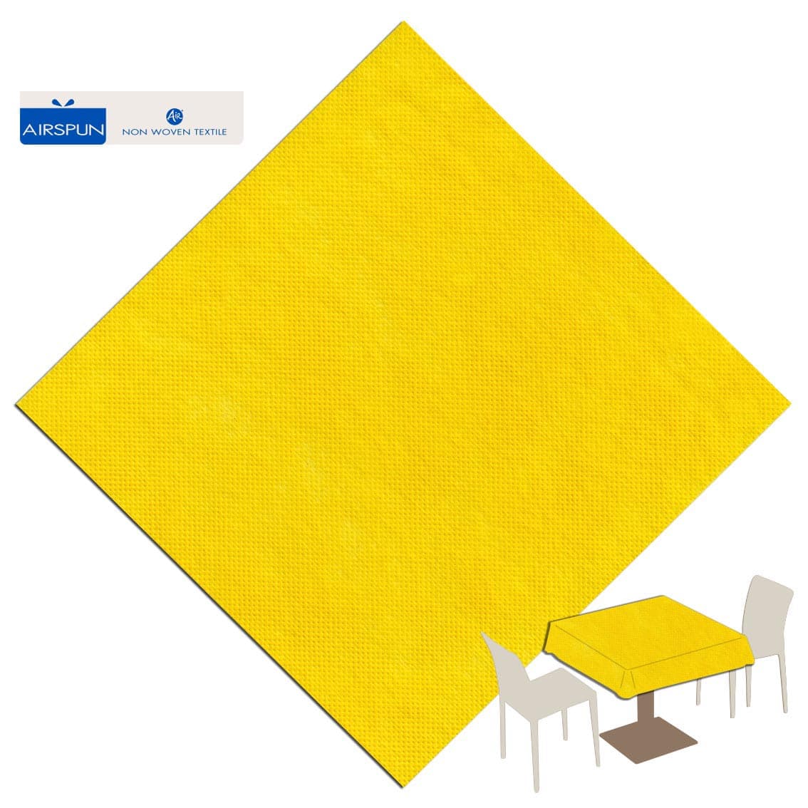 Tovaglia Giallo Airspun cm. 120X120 - 100 pz.