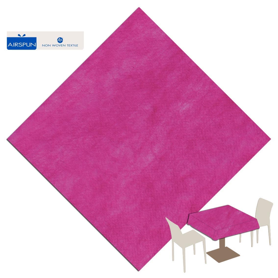 Tovaglia Fuxia Airspun cm. 120X120 - 100 pz.