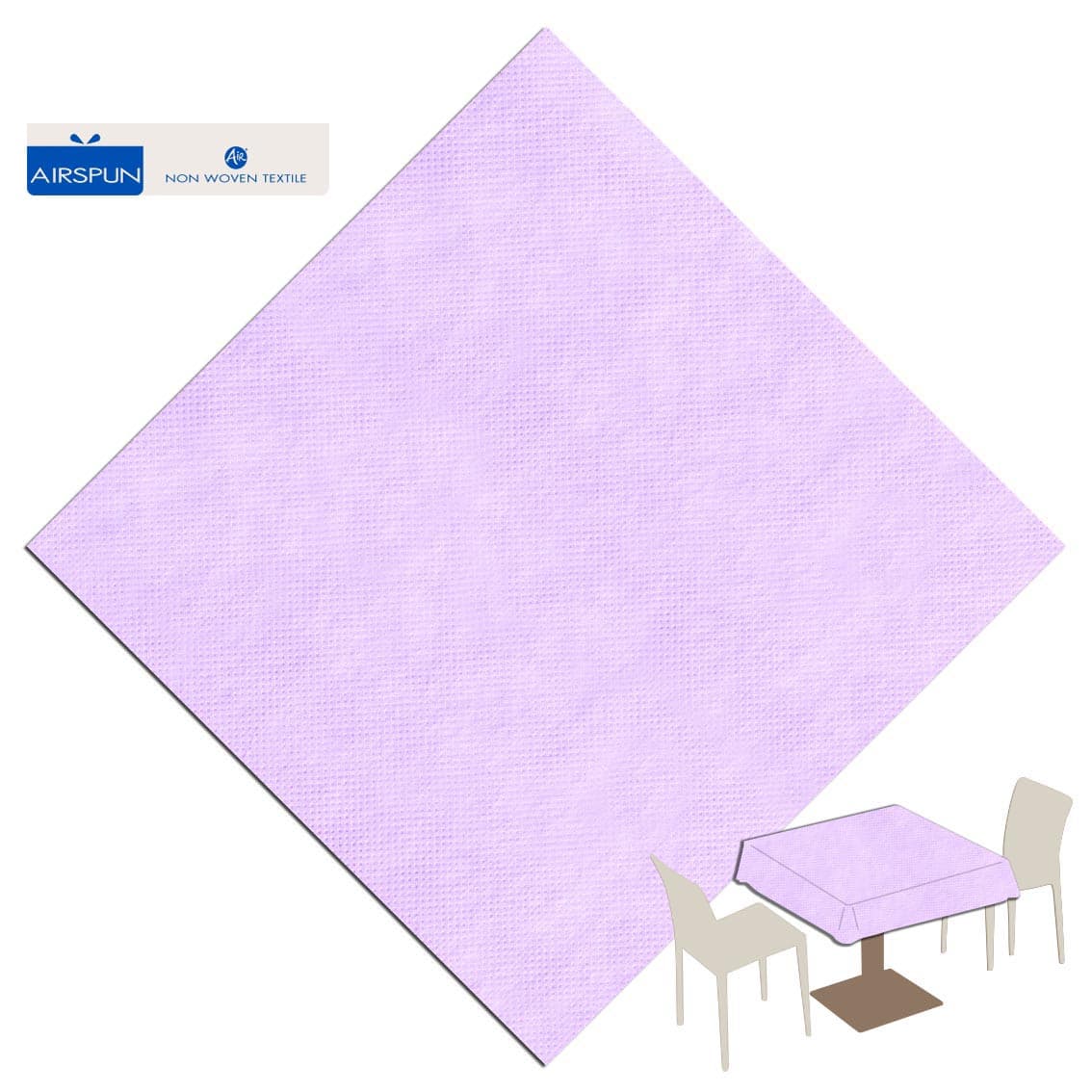 Tovaglia Lilla Airspun cm. 120X120 - 100 pz.