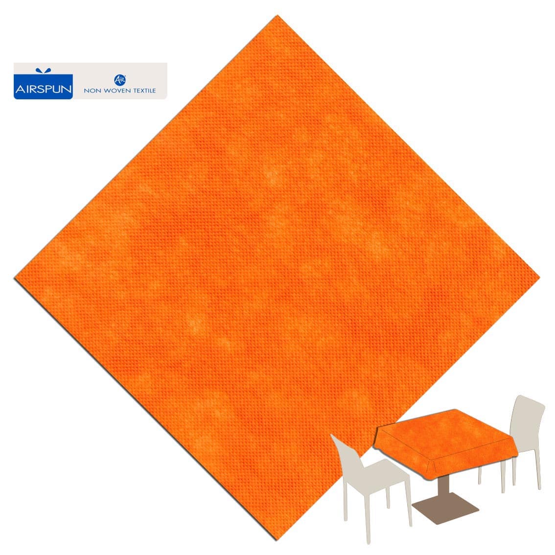 Tovaglia Arancione Airspun cm. 120X120 - 100 pz.