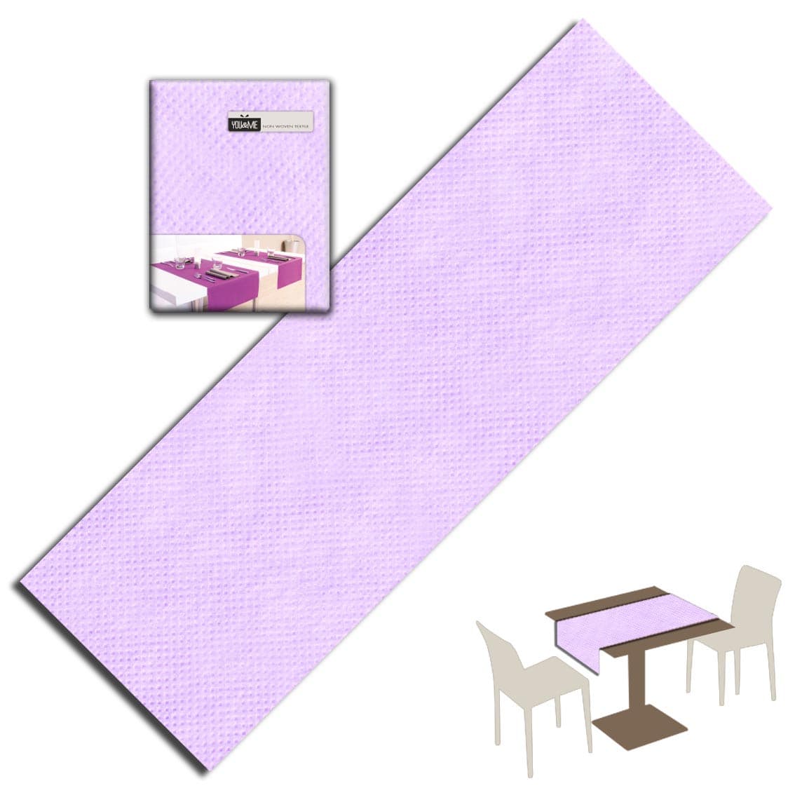 Runner Lilla Airspun cm. 120X48 - 200 pz.