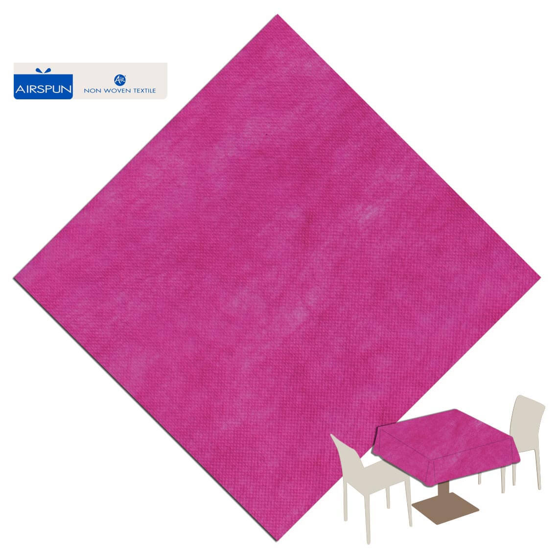 Tovaglia TNT 140X140 Fuxia Airspun - 70 pz.