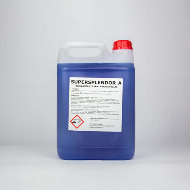 Supersplendor Brillantante per Lavastoviglie in Tanica da 5 kg. - Cartone da 4 pz.