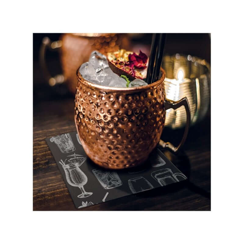 Tovagliolo Drink Nero Tissue Airwave cm. 20x20 - 3200 pz.