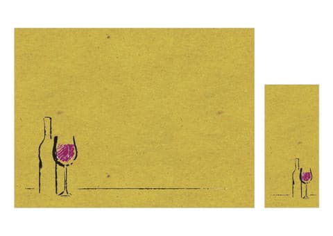 Busta portaposate Vino in carta paglia con tovagliolo – 1000 pz.